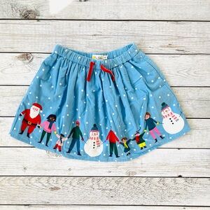 Mini Boden Blue Snowman Skirt